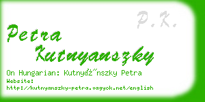 petra kutnyanszky business card